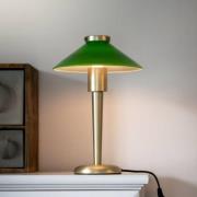 PR Home Bordslampa August, mässingsfärgad/grön, 34 cm, metall