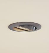 Prios takinbyggnadslampa Fibur, silverborstad, Ø 8,2 cm