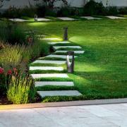 Fabas Luce LED-sockellampa Teo, 30 cm hög, svart, metall, IP65