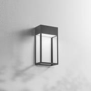 Fabas Luce LED-utomhusvägglampa Edo, mörkgrå, metall, 30 cm, IP65