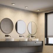 Prios LED-taklampa Edwina, silver, 18 cm, set om 2