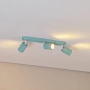 TK Lighting Takspotlight Livia, mintgrön, 52 cm, 3 lampor, metall, GU1...