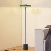 Lindby golvlampa Branford, 130 cm, grön, metall/marmor