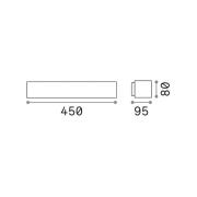 Ideallux Ideal Lux utomhusvägglampa Andromeda, vit, bredd 45 cm, E27