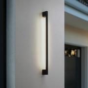 Lindby LED-vägglampa Neano, 90 cm, svart, metall, IP54