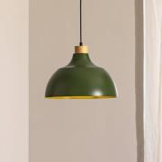 Envostar pendellampa Kaitt, trädetalj, Ø 34 cm, grön
