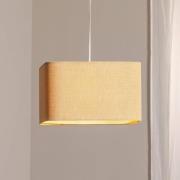 Maco Design Kwadro hänglampa, beige, 40 x 40 cm, juteväv