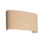 FISCHER & HONSEL LED-utomhusvägglampa Berlin, sandfärgad, bredd 17 cm,...