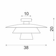 Luminex Taklampa Plato, senfgul, metall, Ø 38 cm, E27