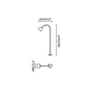 FARO BARCELONA LED-väglampa Lily, höjd 65 cm, svart, stål, IP65