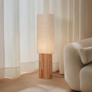 Lindby golvlampa Kimiko, höjd 100 cm, trä, papper, E27
