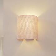 Lindby vägglampa Soula, 20 cm, beige, plast, E27