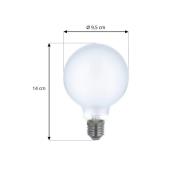 LUUMR Smart LED-lampuppsättning med 2 E27 G95 7W matt Tuya