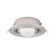 Lindby infälld spotlight Jyla, nickel, 4.200 K, Ø 13 cm, lins