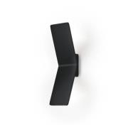 Knapstein LED-vägglampa Ada, svart, aluminium, 2-ljus