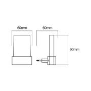OSRAM LED-nattlampa med uttag LUNETTA SHINE, RGBW, vit