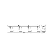 OSRAM takspotlight PEAR, grå, 4 lampor, GU10-LED 2 700 K