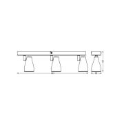OSRAM takstrålare PEAR, vit, 3 lampor, GU10-LED 2 700 K
