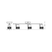 OSRAM takstrålare CORK, vit, 3 spots, GU10-LED, 927, dimbar