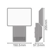 OSRAM LED-sensorutomhus spotlampa ENDURA PRO FLOOD, vit, 15 W