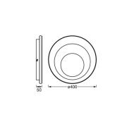 OSRAM LED-taklampa ORBIS SPIRAL ROUND Ø 40 cm vit upp/ner