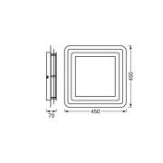 OSRAM LED-taklampa ORBIS SPIRAL LAYER, vit, 45 x 45 cm