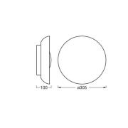 OSRAM taklampa ORBIS Milan, vit, Ø 31 cm, metall/glas