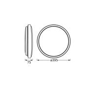 OSRAM LED-taklampa ORBIS LONDON, vit, Ø 40 cm, metall