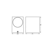 OSRAM utomhusvägglampa ENDURA CLASSIC SQUARE svart nedåt IP44