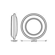OSRAM LED-taklampa ORBIS BERLIN, svart, Ø 49 cm, metall