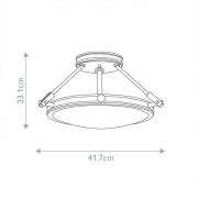 HINKLEY Taklampa Collier, svart, Ø 41,7 cm, stål,  glas, E14