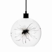 Euluna Pendellampa Ball Löwenzahndekor på sidan Ø 25 cm