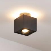 Arcchio taklampa Walisa, 10 x 10 cm, svart, GU10