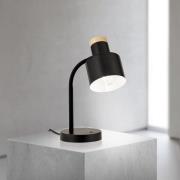 ORION Bordslampa Gili, svart matt, stål, höjd 35 cm, E27