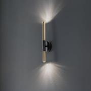 SIGMA Vägglampa Sopel Lux, 2 lampor, svart/guld, höjd 38 cm