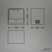 Briloner LED-vägglampa med batteri Barro, beige, bredd 8 cm, metall, s...