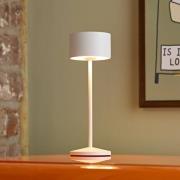 Sigor LED-bordslampa Veluna, vit, höjd 25 cm, IP44, dimbar, CCT