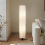 Lindby golvlampa Virelle, vit, textil, höjd 117 cm, E27