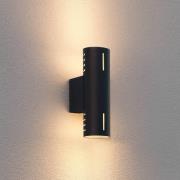 Konstsmide Utomhusvägglampa Cuneo, svart, höjd 25 cm, metall, upp/ner