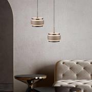 PURE LED-hänglampa Falling Rings, brons Ø 13 cm, CCT