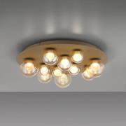 PURE LED-taklampa Popup, brons/bärnsten Ø 60 cm CCT, 11 lampor