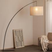 TK Lighting Golvlampa Moby Nature med tygskärm