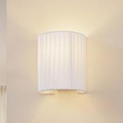 Lindby vägglampa Virelle, vit, textil, E27