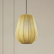 Lindby hänglampa Helin, grå, Ø 30 cm, tyg