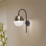 Opviq Vägglampa Bastos 3055, svart/guld antik/klar