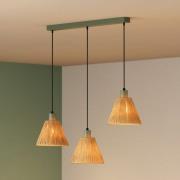 OSRAM hänglampa Decor Raffia, 3 lampor lång, bast, natur