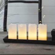 STAR TRADING Set om 4 – LED-ljus Candle med fjärrkontroll vit