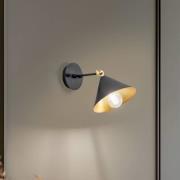 Opviq Vägglampa Berceste 185-A svart/guld