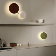 MARSET LED-vägglampa Caramel, grön, Ø 28 cm, TRIAC, glas