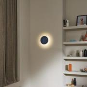MARSET LED-vägglampa Caramel, blå, Ø 38 cm, TRIAC, glas